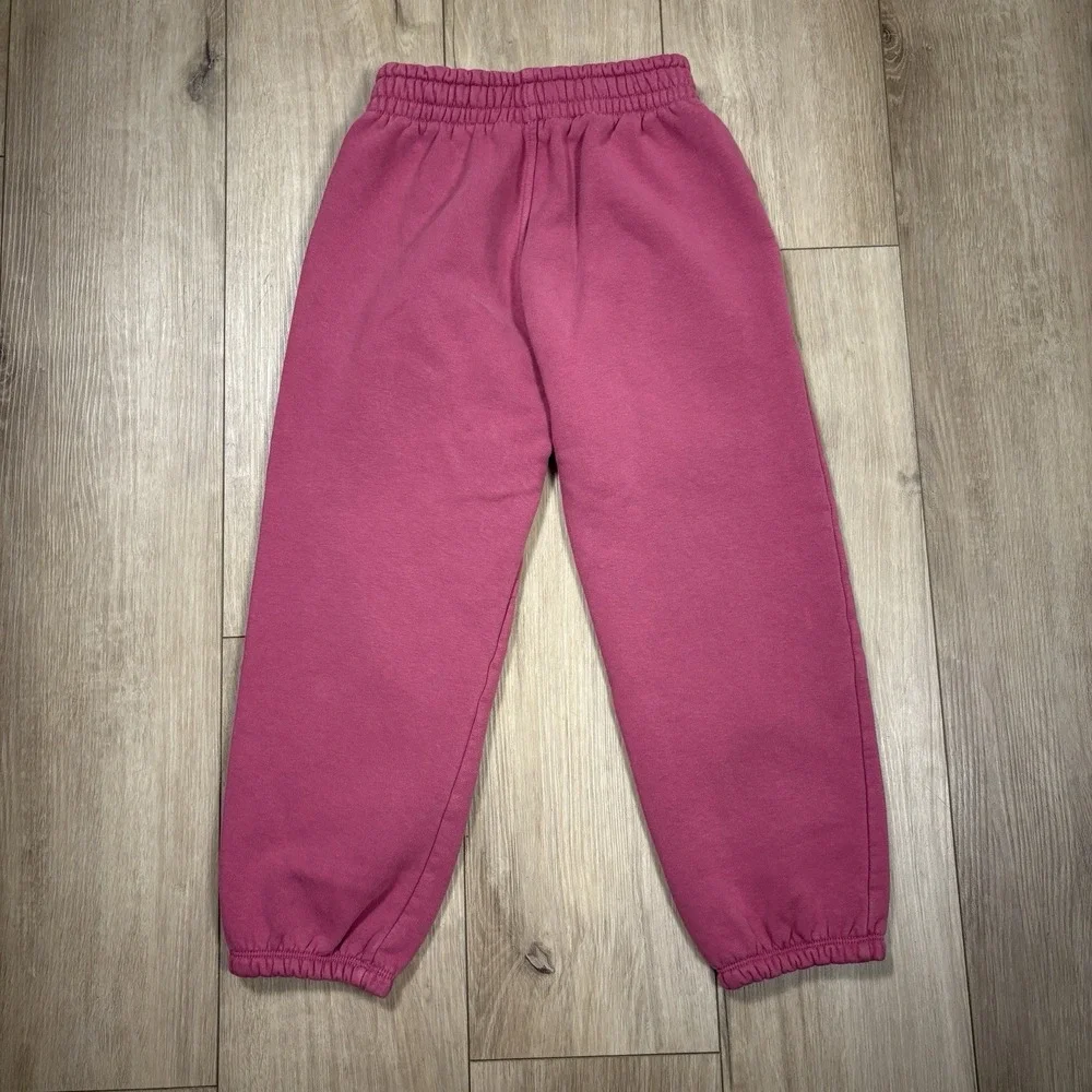 Athleta Girl All Day Fleece Joggers Solid Pink‎ Pants Girls Size Small S